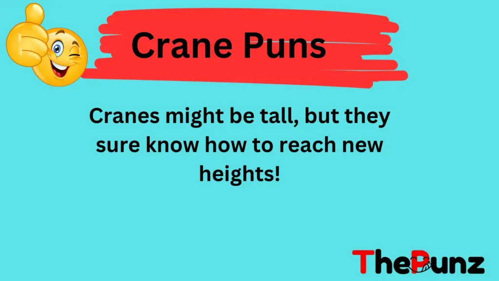 Nature and Wildlife Crane Puns