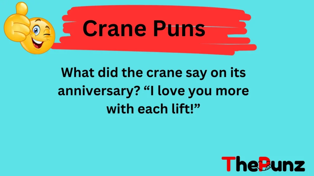 Romantic Crane Puns