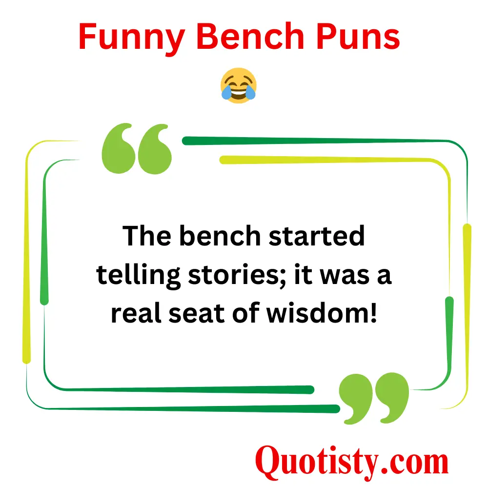 Funny Bench Puns 😂