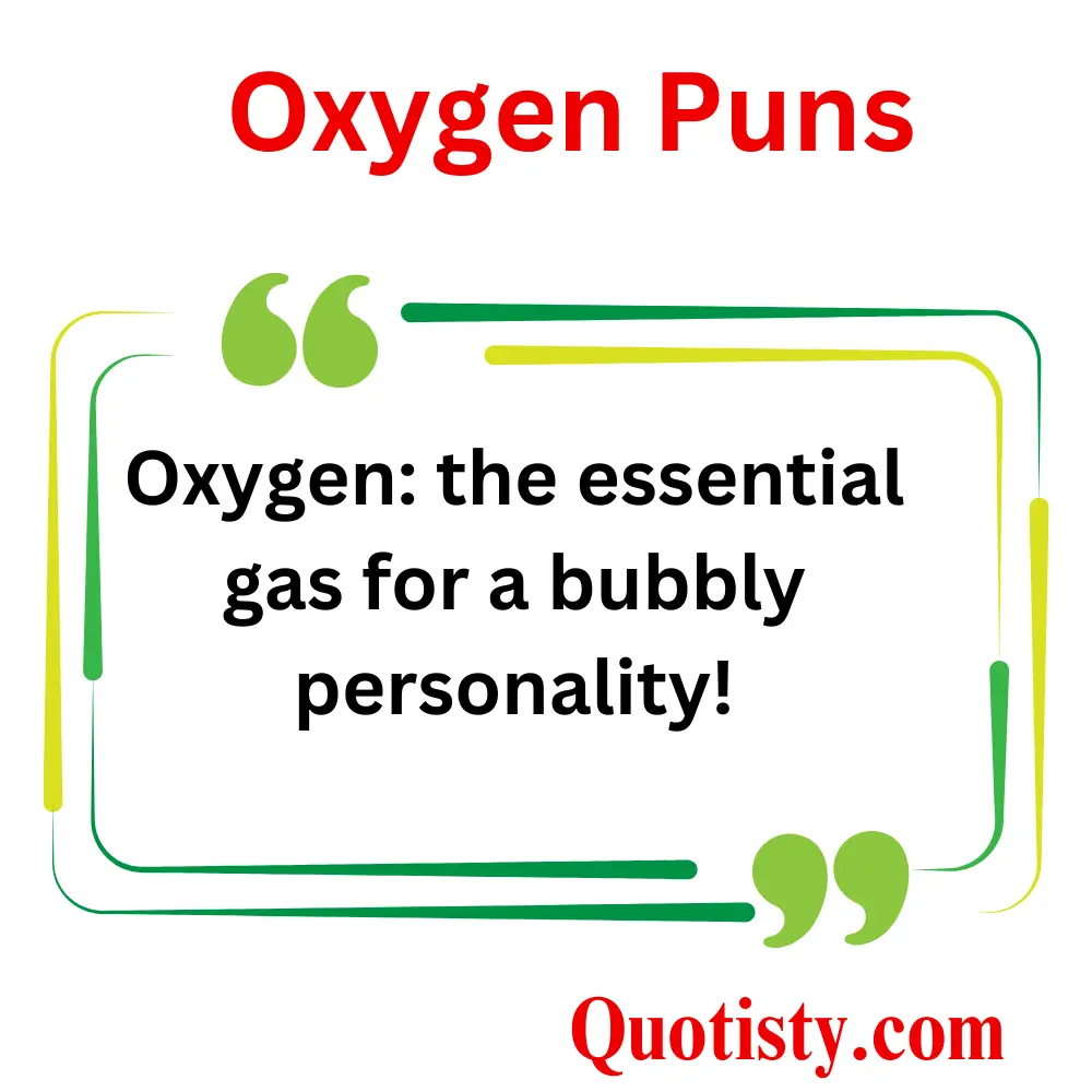 Science-Related Oxygen Puns