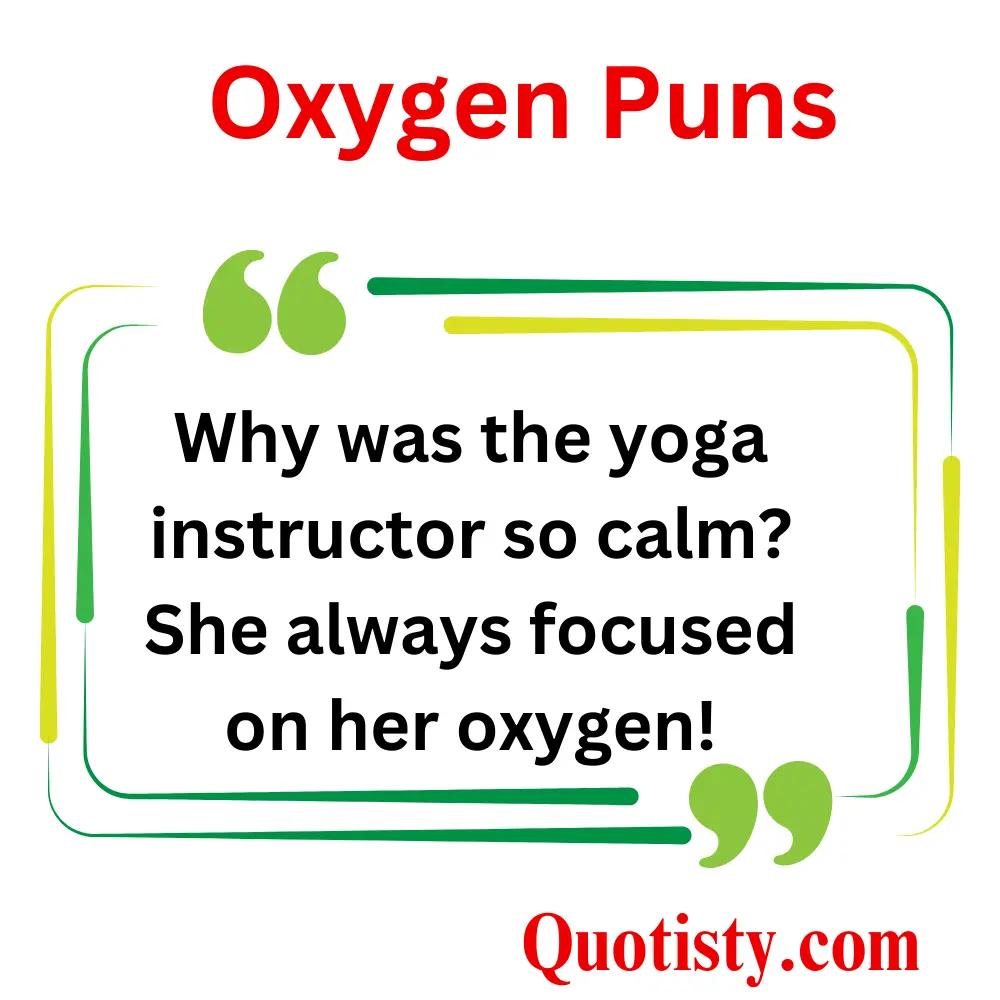 Health and Fitness Oxygen Puns