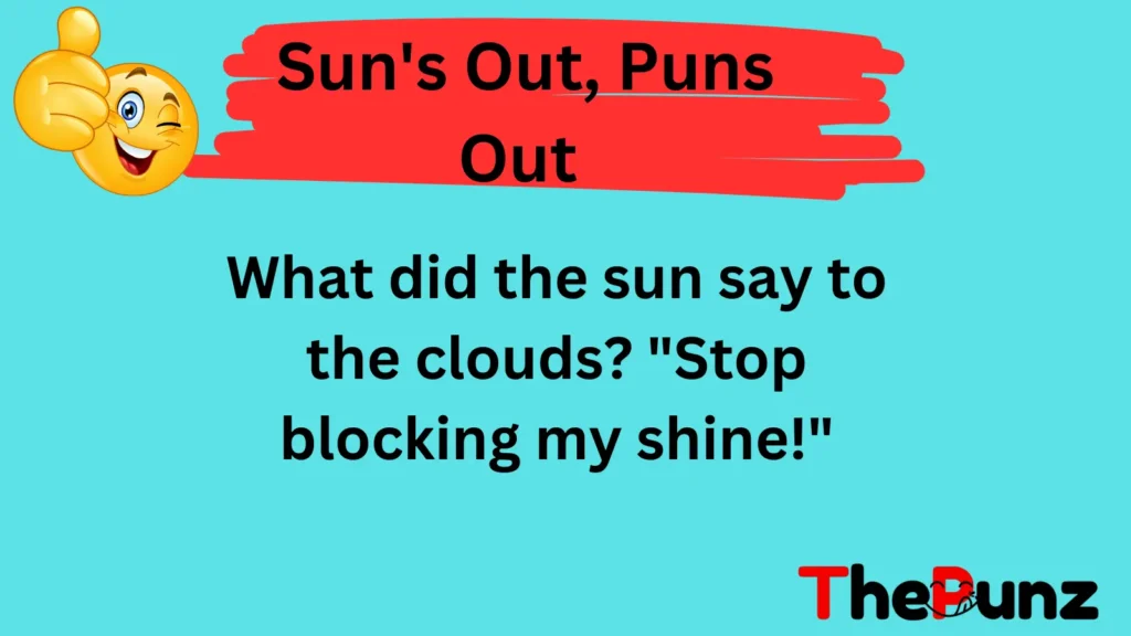 Sun's Out, Puns Out 