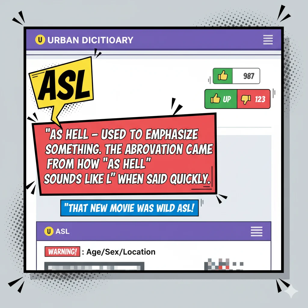 ASL Meaning in Urban Dictionary & Online Sources