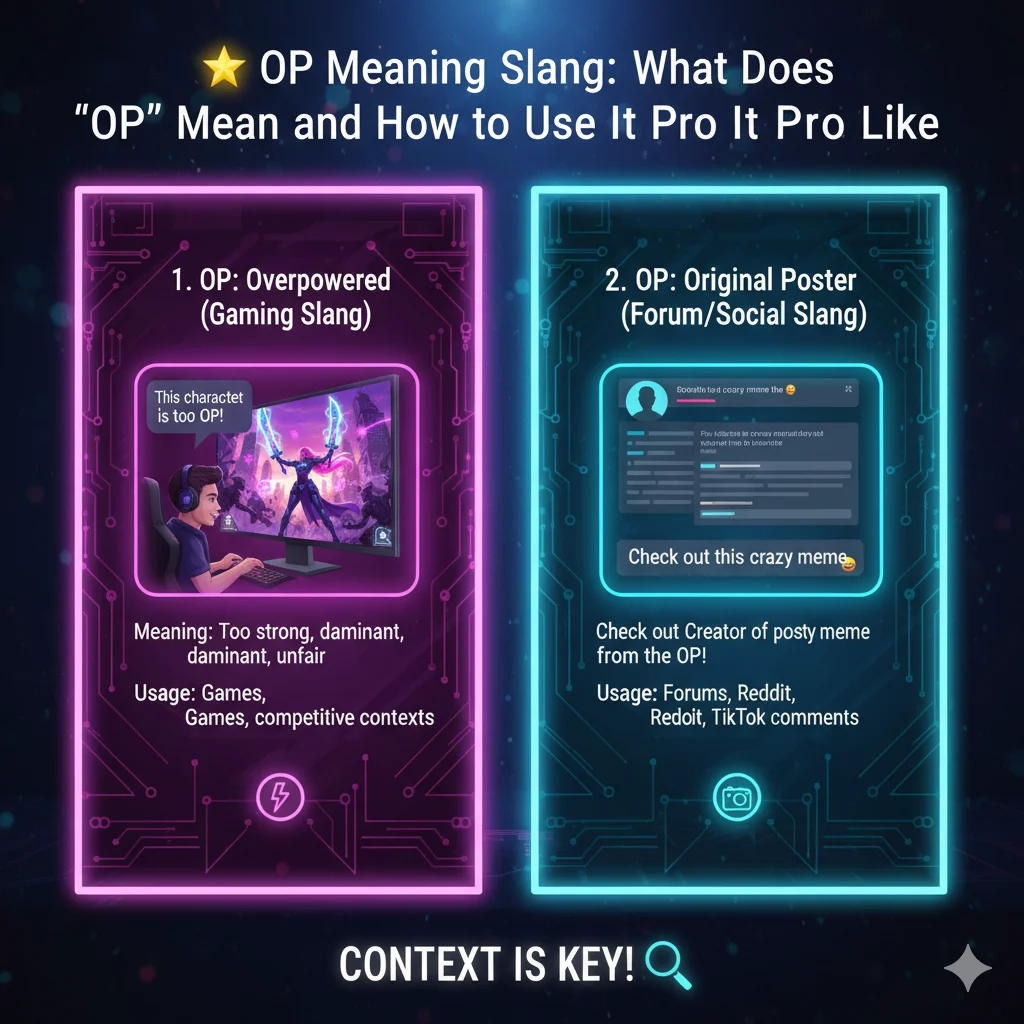 🌟 OP Meaning Slang: What Does “OP” Mean and How to Use It Like a Pro