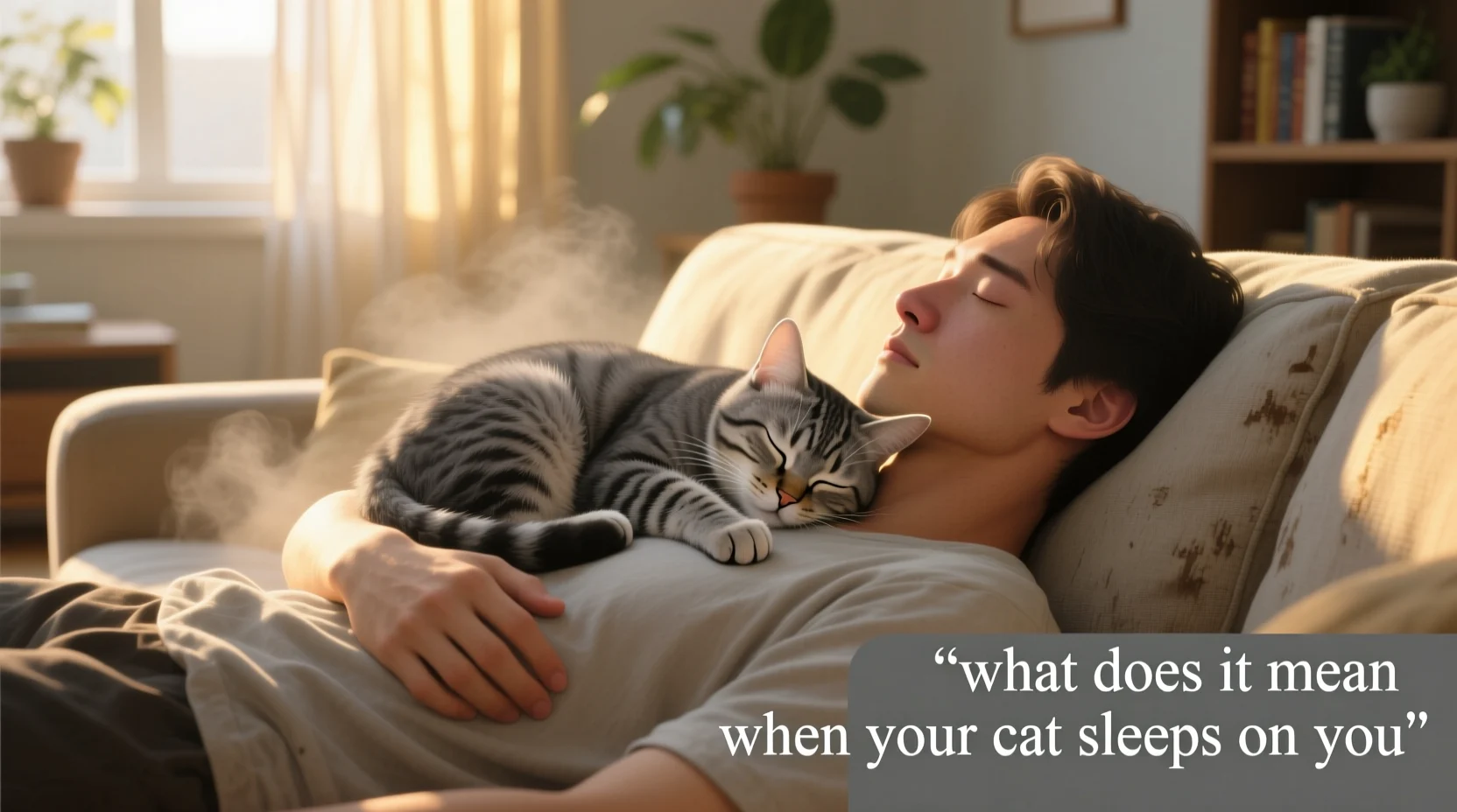What Does It Mean When Your Cat Sleeps on You? 🐱💤2026